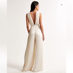 NWT A&F Satin Pleated Jumpsuit